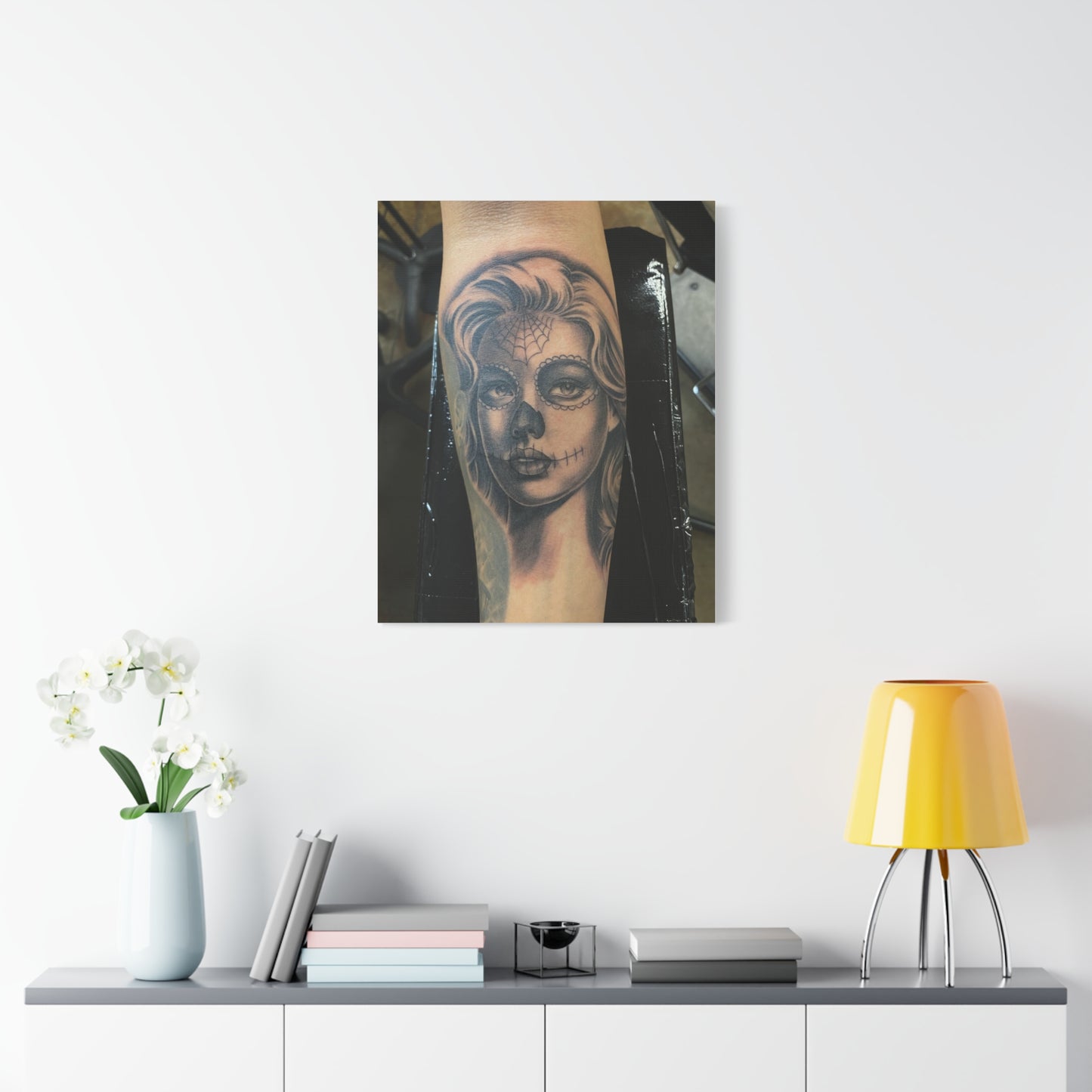 TATTOO OF A CLOWN FACE BY TRIPPY G WALL CANVAS
