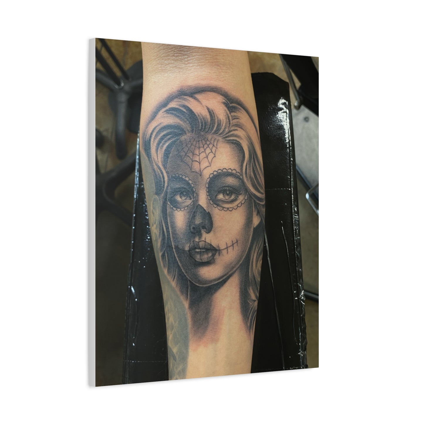 TATTOO OF A CLOWN FACE BY TRIPPY G WALL CANVAS