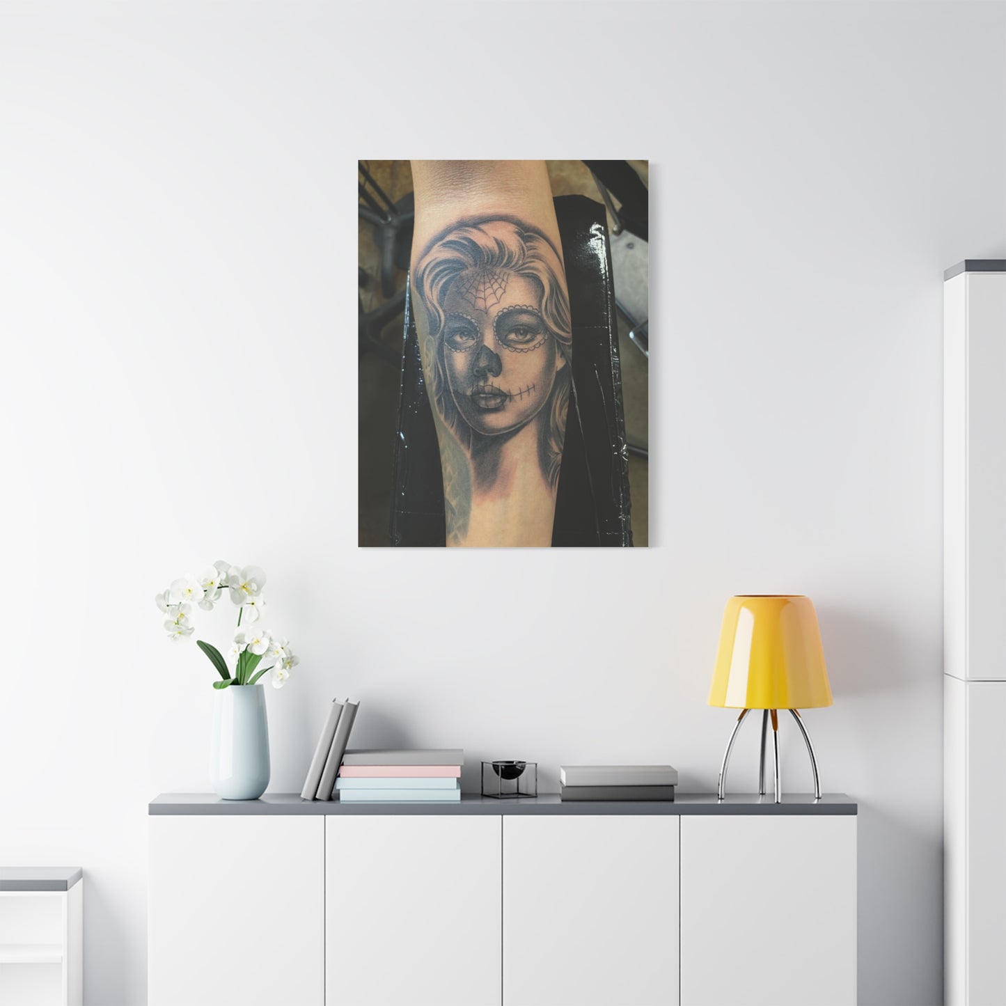 TATTOO OF A CLOWN FACE BY TRIPPY G WALL CANVAS