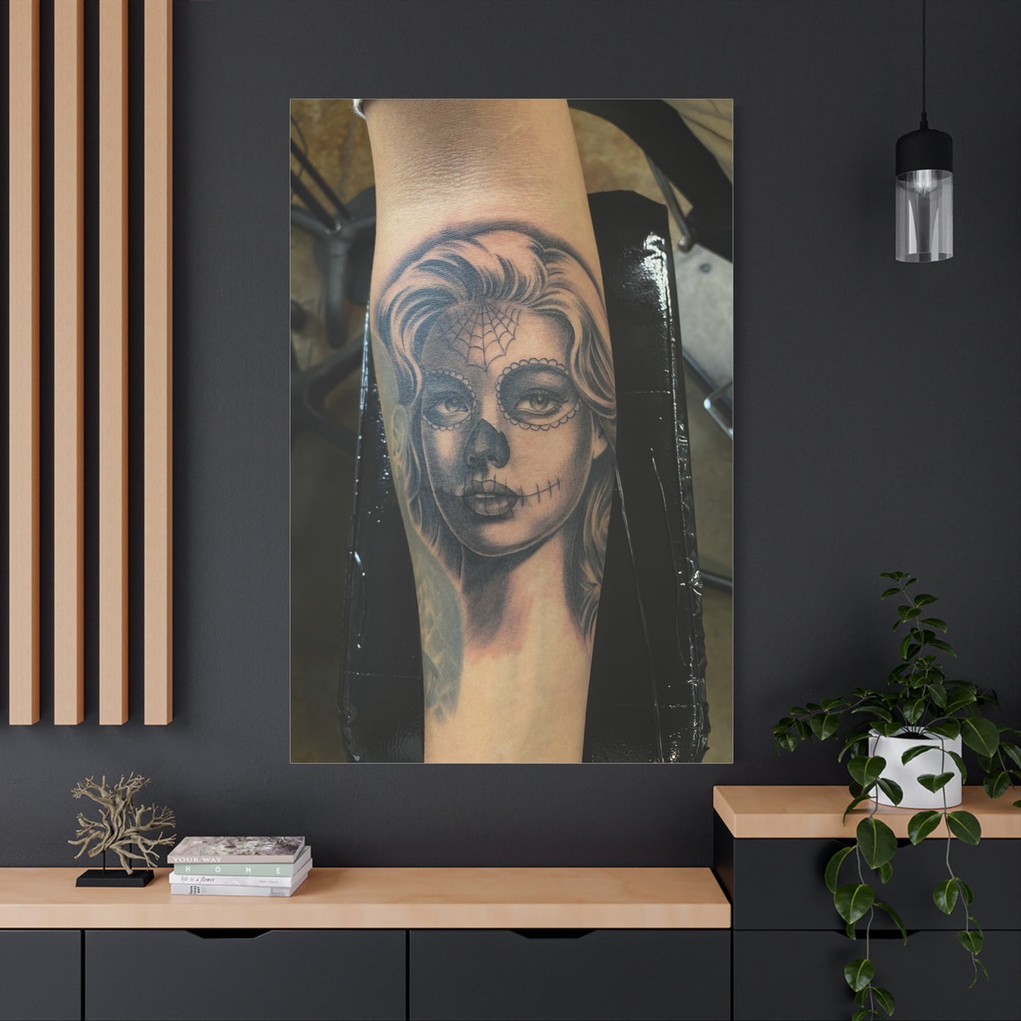 TATTOO OF A CLOWN FACE BY TRIPPY G WALL CANVAS
