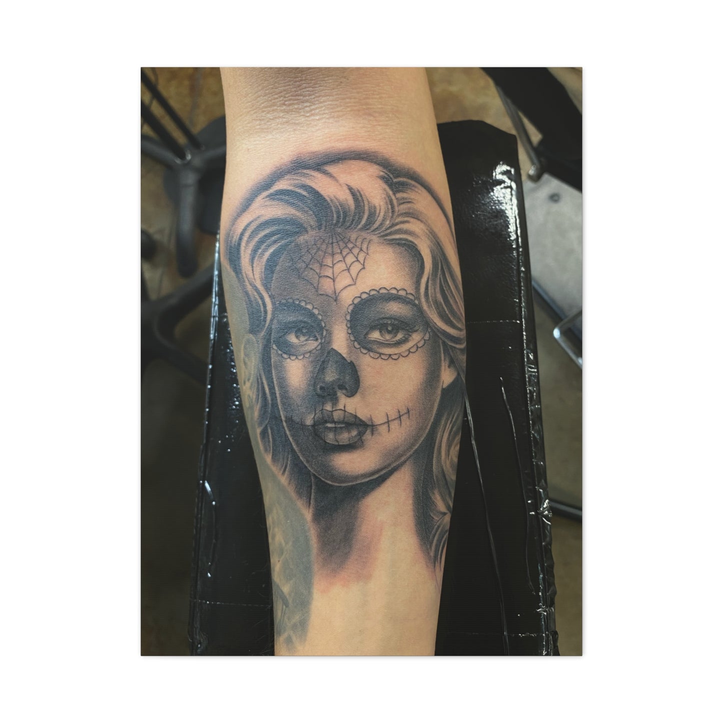 TATTOO OF A CLOWN FACE BY TRIPPY G WALL CANVAS