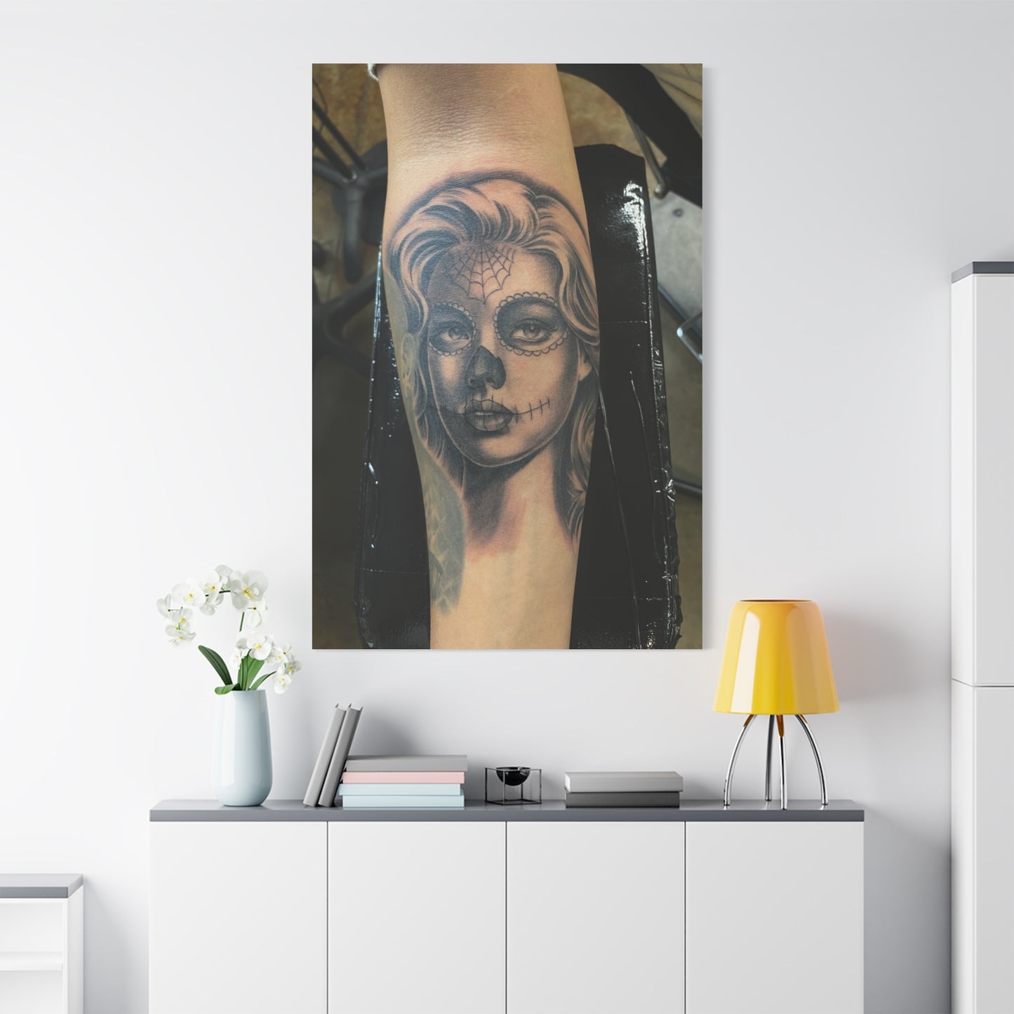 TATTOO OF A CLOWN FACE BY TRIPPY G WALL CANVAS