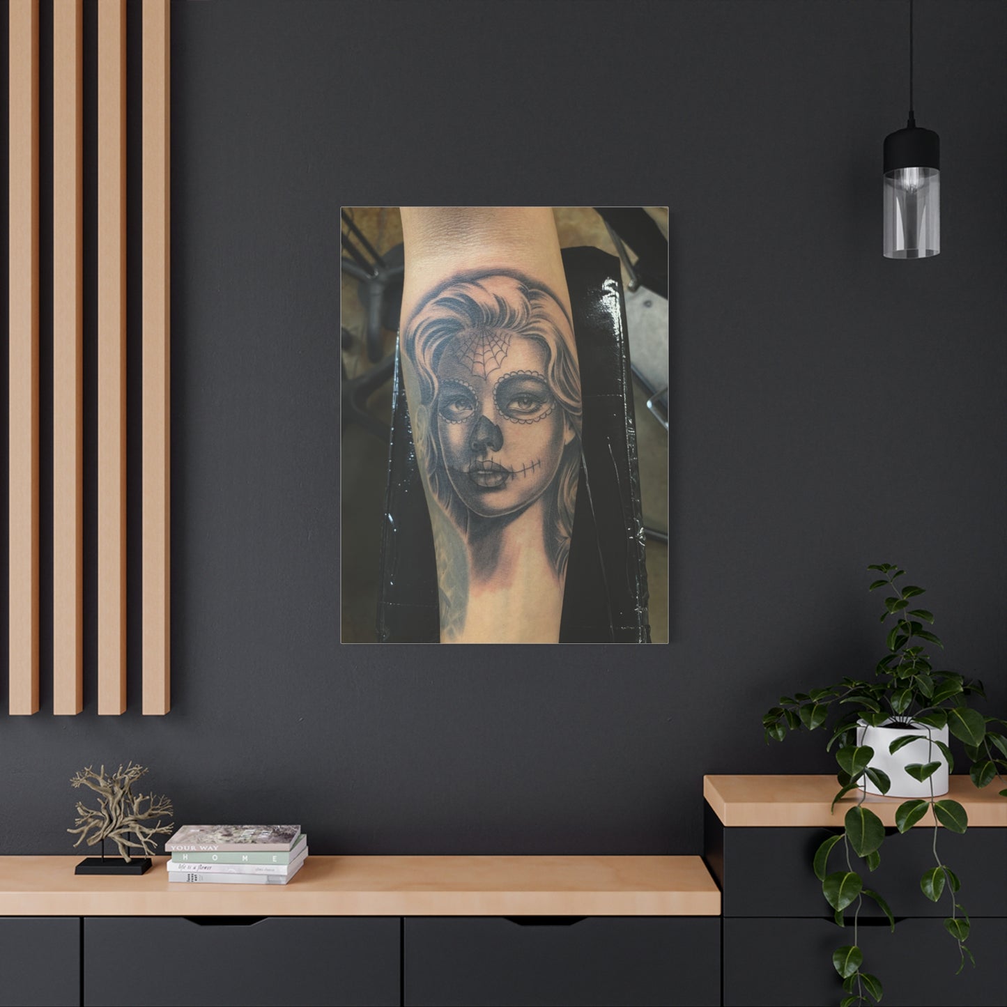 TATTOO OF A CLOWN FACE BY TRIPPY G WALL CANVAS