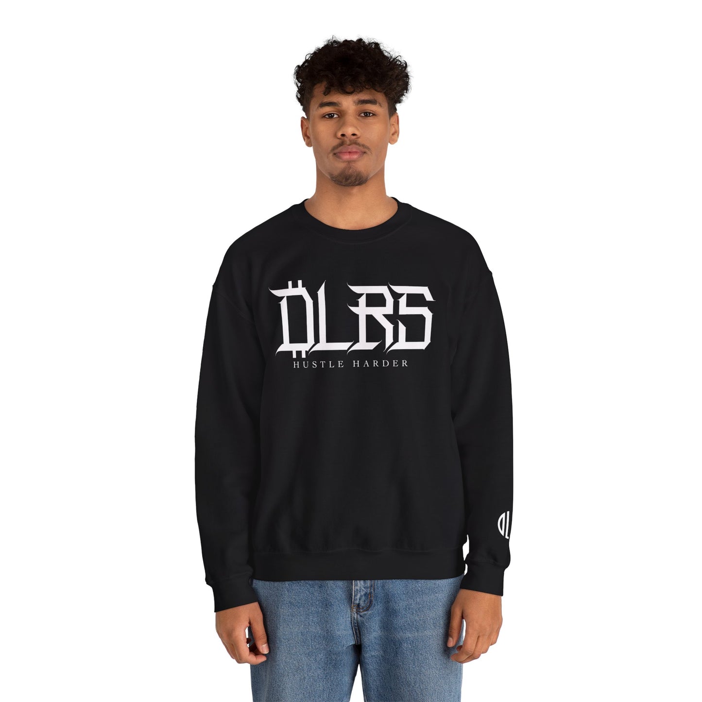 Hustle Harder DLRS Sweatshirt, Unisex Crewneck
