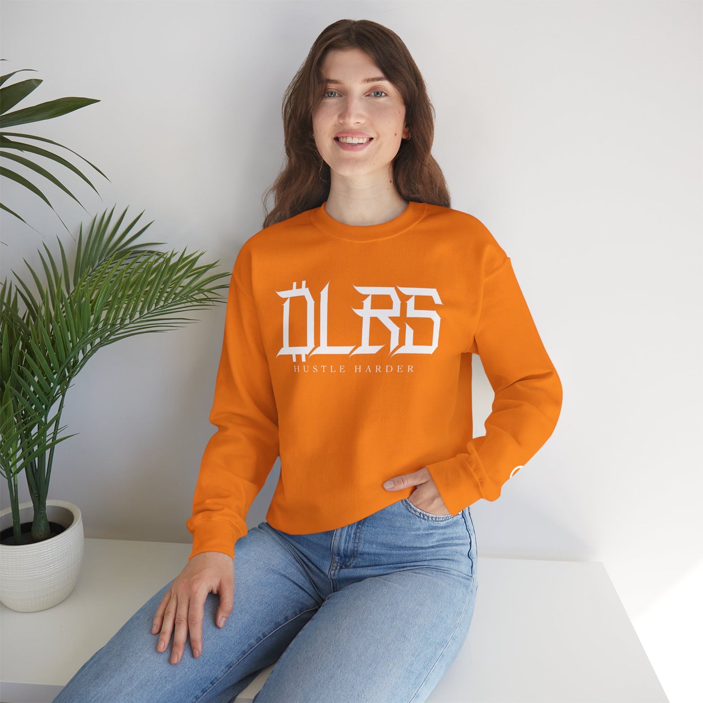 Hustle Harder DLRS Sweatshirt, Unisex Crewneck