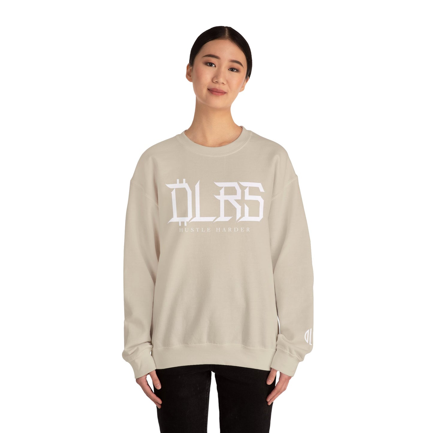 Hustle Harder DLRS Sweatshirt, Unisex Crewneck