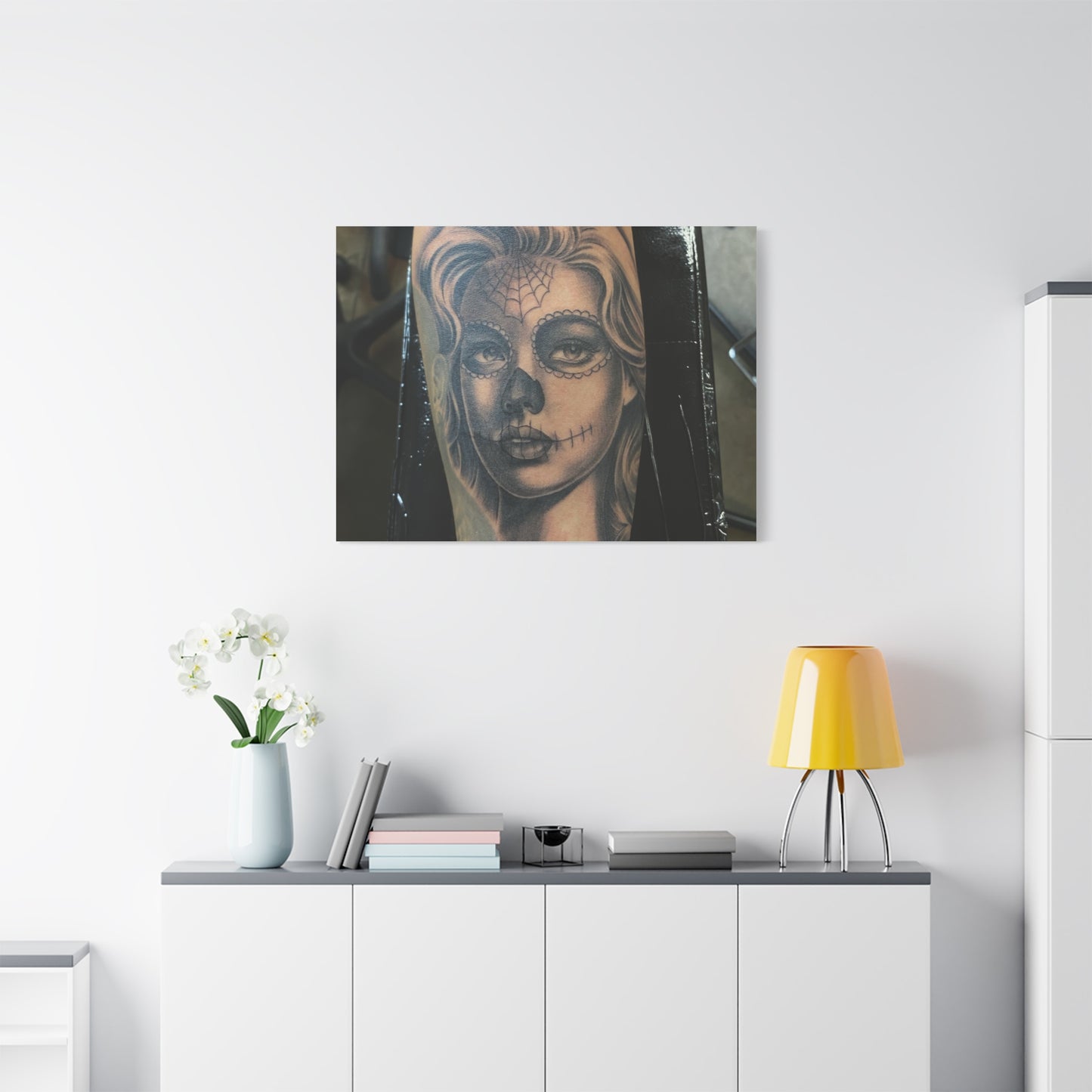 TATTOO OF A CLOWN FACE BY TRIPPY G WALL CANVAS