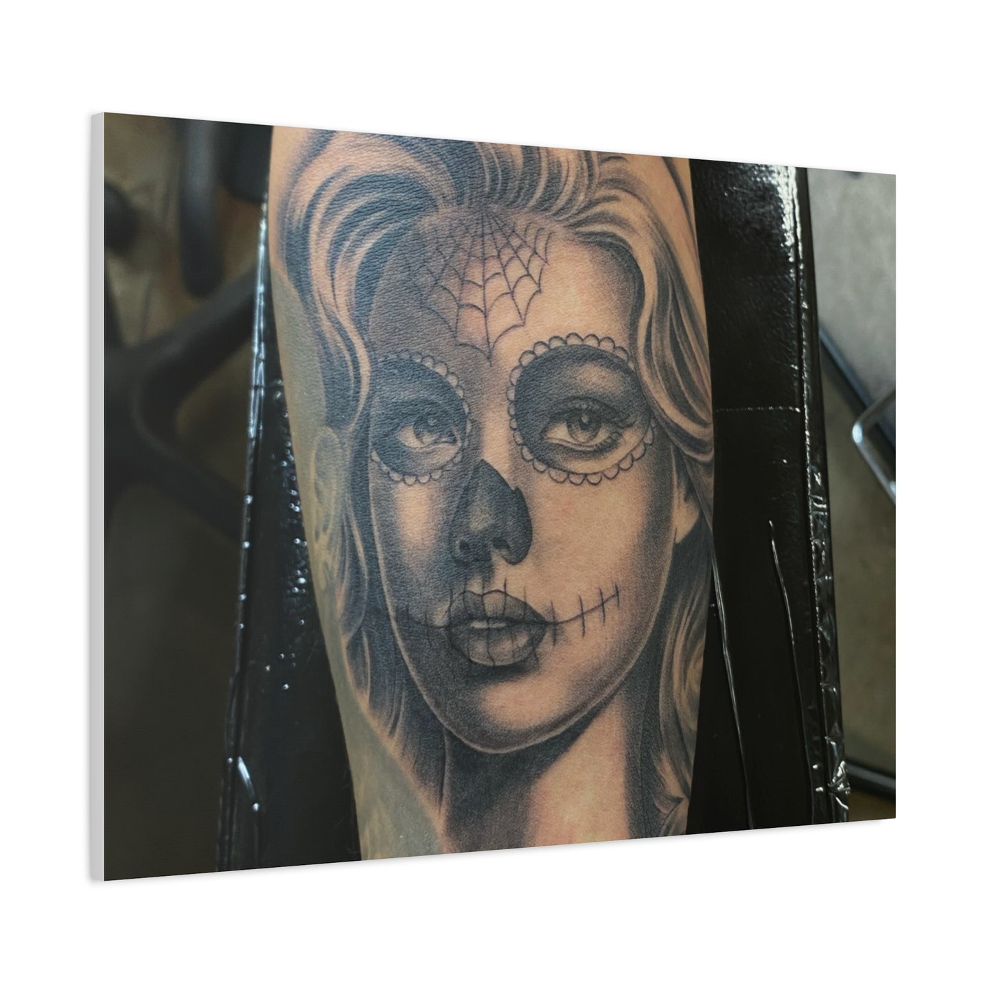 TATTOO OF A CLOWN FACE BY TRIPPY G WALL CANVAS