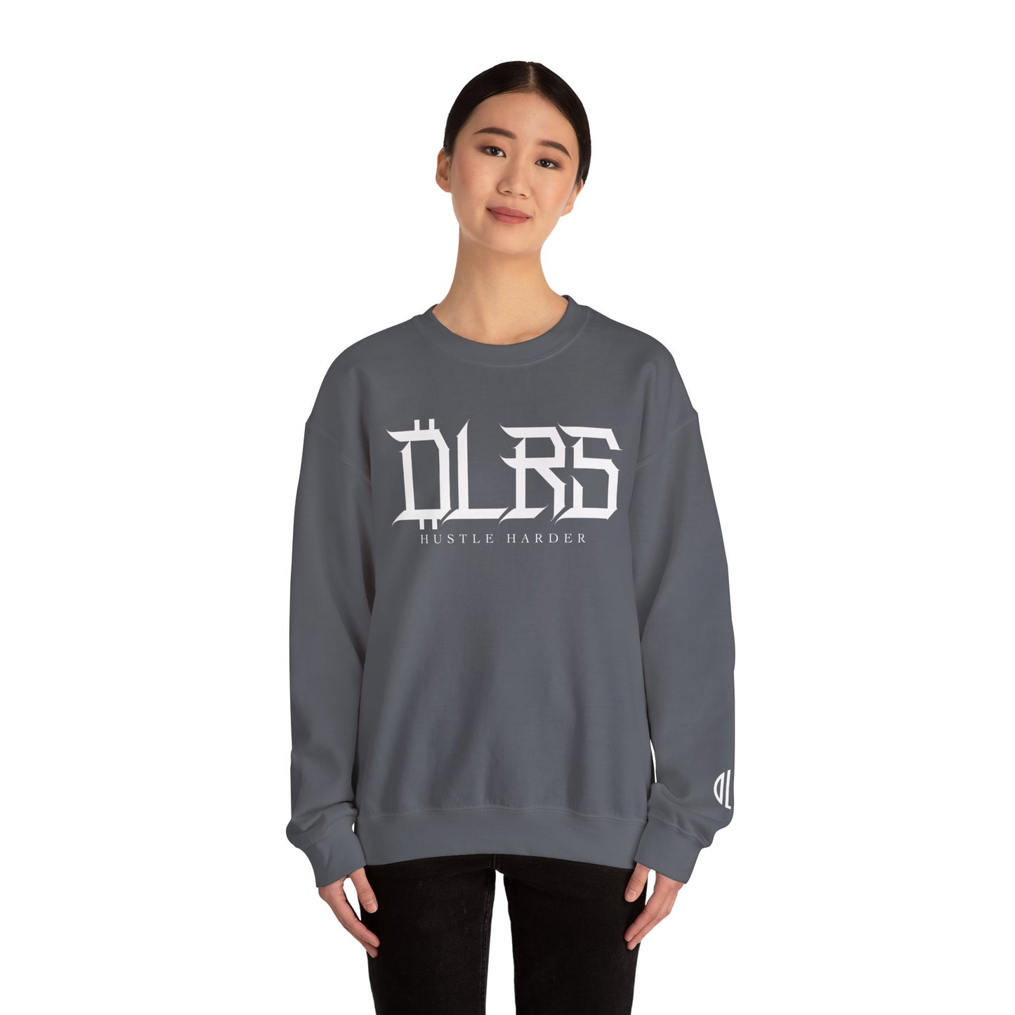 Hustle Harder DLRS Sweatshirt, Unisex Crewneck