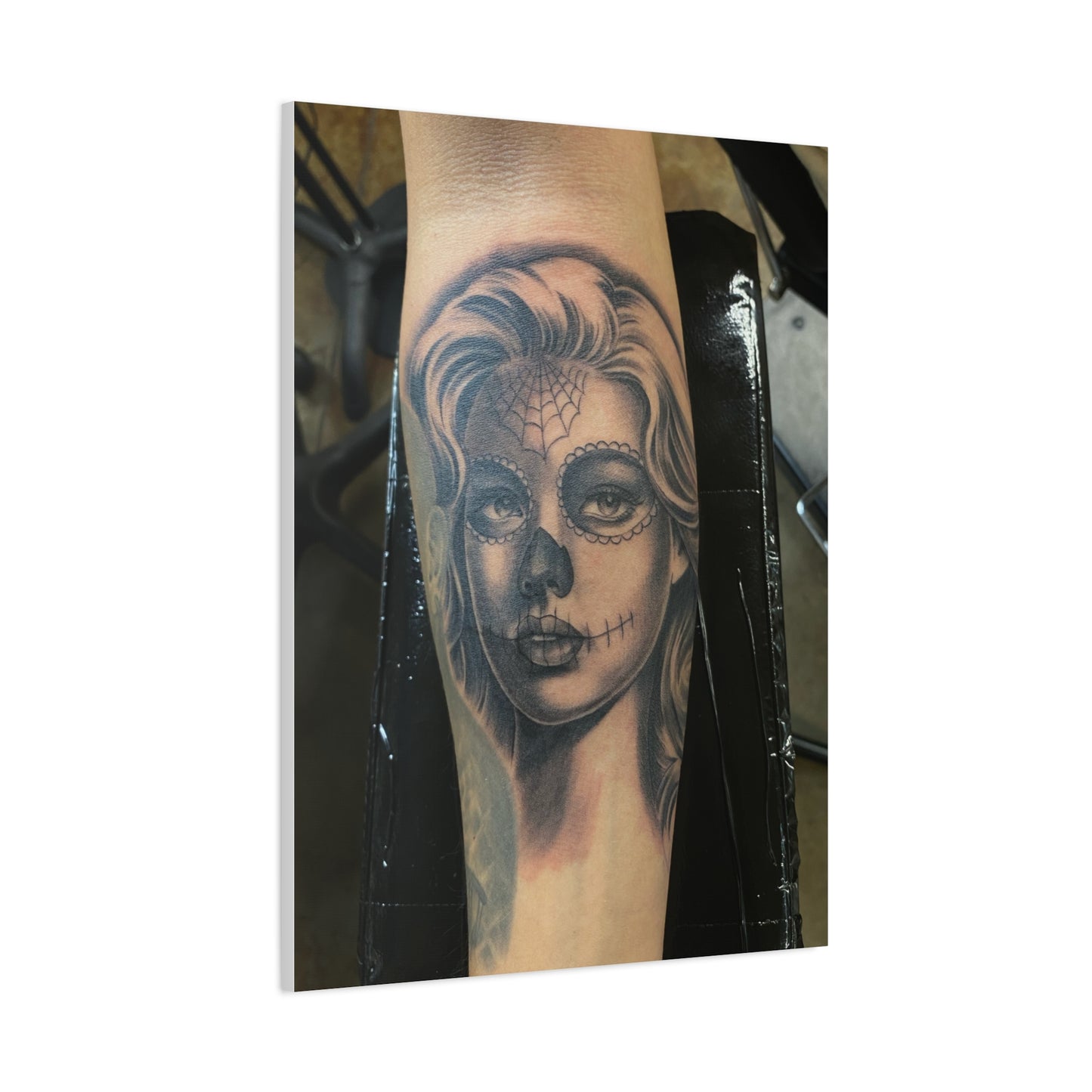 TATTOO OF A CLOWN FACE BY TRIPPY G WALL CANVAS