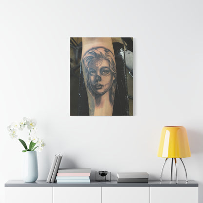 TATTOO OF A CLOWN FACE BY TRIPPY G WALL CANVAS