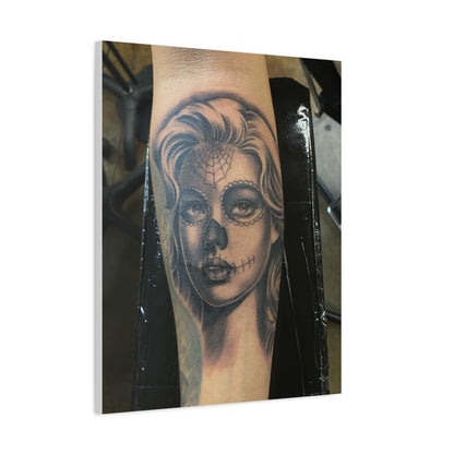 TATTOO OF A CLOWN FACE BY TRIPPY G WALL CANVAS