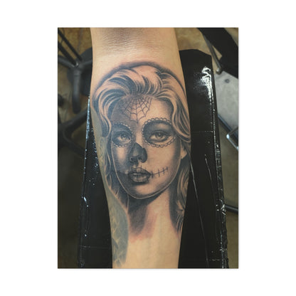 TATTOO OF A CLOWN FACE BY TRIPPY G WALL CANVAS