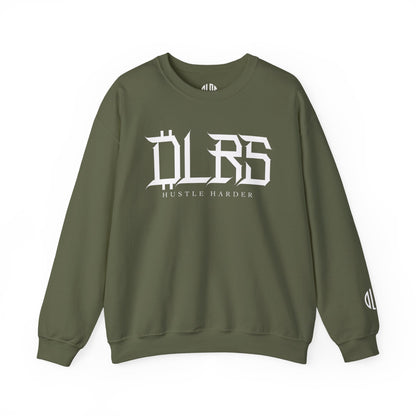 Hustle Harder DLRS  Sweatshirt, Unisex Crewneck