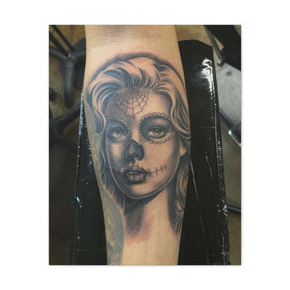 TATTOO OF A CLOWN FACE BY TRIPPY G WALL CANVAS