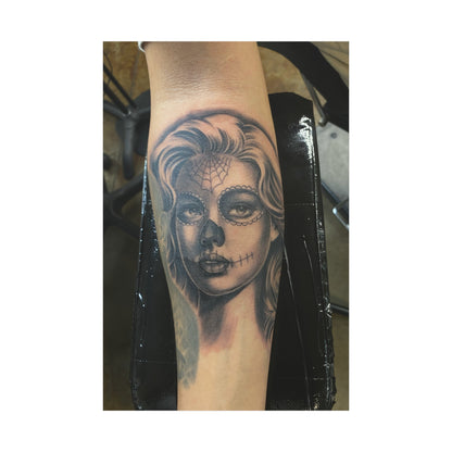 TATTOO OF A CLOWN FACE BY TRIPPY G WALL CANVAS