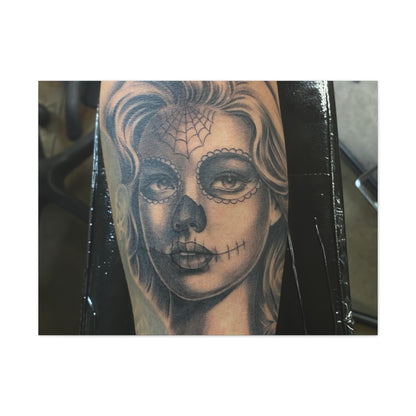 TATTOO OF A CLOWN FACE BY TRIPPY G WALL CANVAS