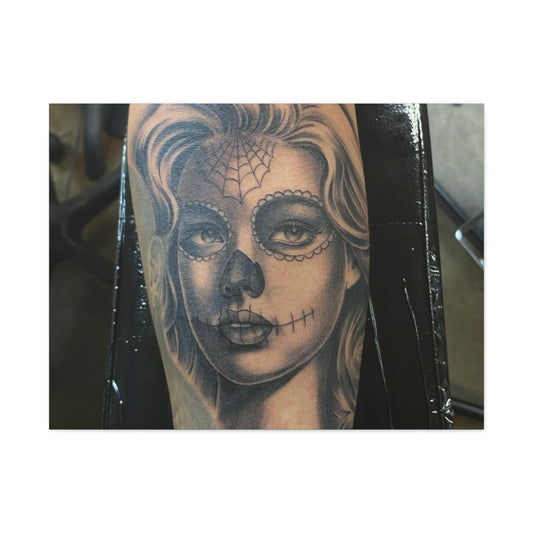 TATTOO OF A CLOWN FACE BY TRIPPY G WALL CANVAS